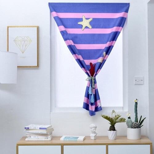Semi-blackout Star Print Window Curtain Privacy Protective Cover Household Home Bedroom Ornaments Curtain