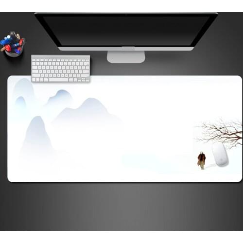 White Chinese Style Simple Mouse Pad Large Competition Non-Slip Cool High Quality Customized PC Keyboard Mat Hot Selling Pads