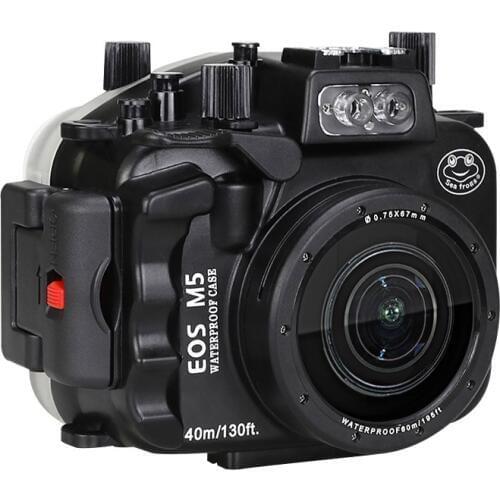 Seafrogs M5 18-55mm&22mm lens 40M/130ft Underwater Plastic Camera Waterproof housing case for Canon camera M5