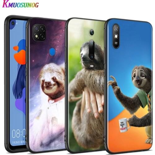 Silicone Cover Animal Sloth Cute For Xiaomi Redmi 9T 9 9C 9A 9AT 9i 8 8A 7 6 Pro 7A 6A 5 5A 4X Plus Phone Case