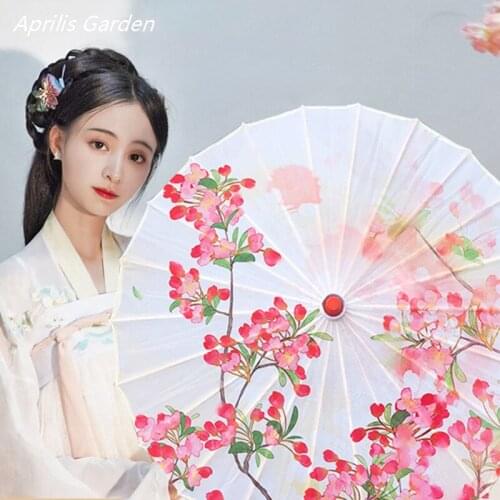 Dance Umbrella, ancient costume, oil paper umbrella, ancient style, womens rainproof and sunscreen, practical Hanfu umbrella