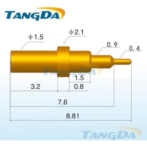 Tangda pogo pin connector DHL/EMS D2.1*8.81mm 1A Low impedance Mobile phone connector Current pin Battery pin Spring Charging