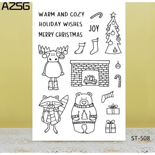 AZSG Warm and comfortable holiday Clear Stamps For DIY Scrapbooking/Card Making/Album Decorative Silicon Stamp Crafts