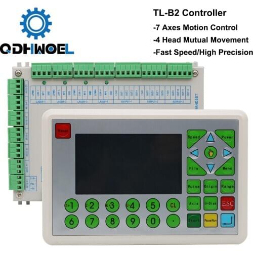 Co2 Laser Controller TL-B2 4 heads lasers' control for Large Laser Cutting Machines Support 7 Axes Motion Control