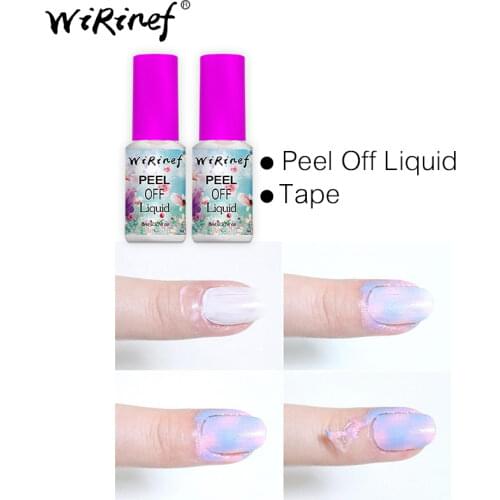 WiRinef Nail Art Peel Off Liquid 8ml White Nail Art Finger Skin Protect Liquid Easy To Clean Nail Care Polish