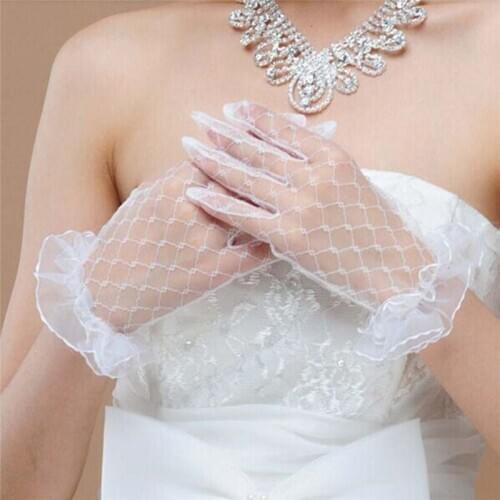 Wowbridal Bridal Short Gloves