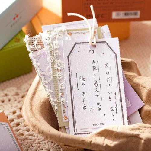 Yoofun 102 Sheets Victor Story Boxed Memo Pad Vintage Border Message Note Life Record Bullet Journaling Collage Material Paper