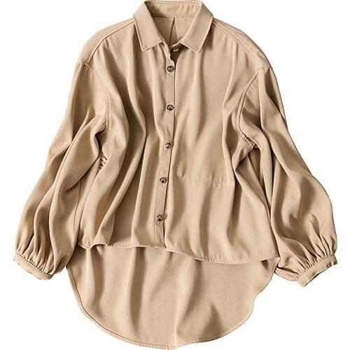 2020 Early Spring New Button Hunting Silhouette Women Shirt
