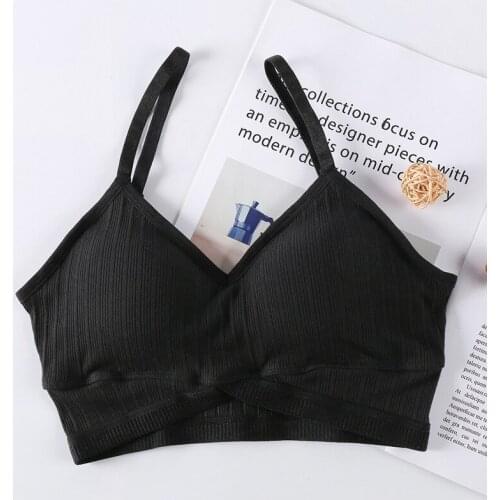 Women Tank Tops Female Active Bras Sexy Lingerie Cotton Padded Tube Tops Summer Knitted Bras