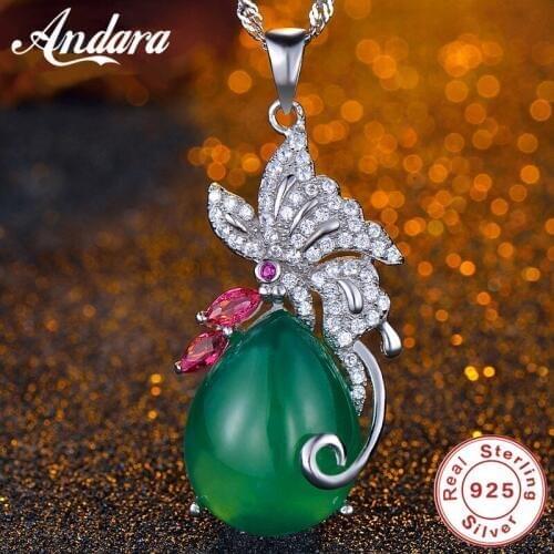 100%925 Sterling Silver Item AAA Zircon Crystal Pendant Necklace 925 Sterling Silver Woman Simple Butterfly Jewelry