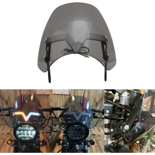 1set Motorcycle Headlight LED Turn Signals Lights Windscreen Wind Deflector For Ducati Scrambler 2015-2018 SUZUKI GSF 600N 1200N