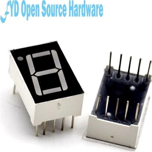 10pcs 1bit 1 bit Common Anode Positive Digital Tube 0.56" 0.56in. Red LED Digit 7 Segment