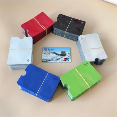 10 Pcs/Set Metal Credit Card Holder Anti-theft Reader Lock Bank ID Case Anti Rfid Blocking Card Holder Smart Safety Protection