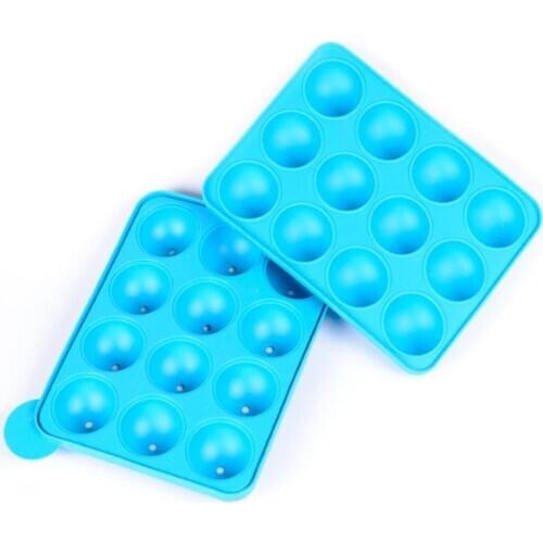 12 Hole Silicone Cake Pop Mold Ball Shaped Die Mold Silicone Lollipop Chocolate Cake Baking Ice Tray Stick Tool