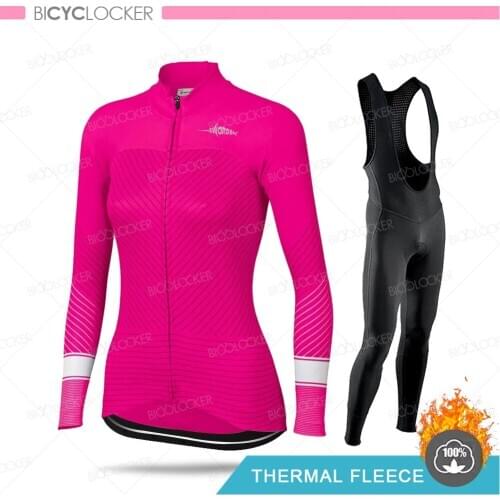 2021 Women Cycling Jersey Mtb Bicycle Clothes Winter Female Long Sleeve Road Bike Clothing Riding Shirt Team Jersey Keep Warm