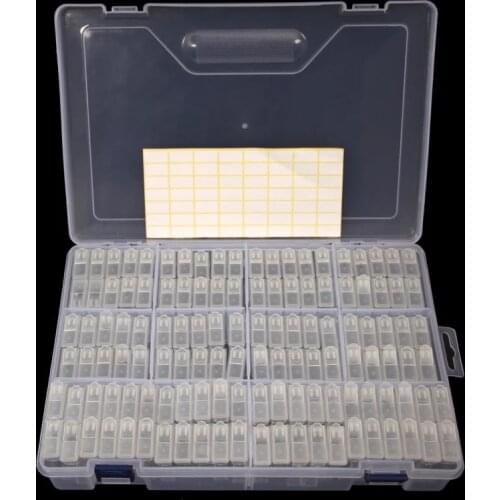 28/124 Grid DIY Diamond Painting Square Drill Box Jewelry Box Rhinestone Embroidery Bead Organizer Storage Case Container