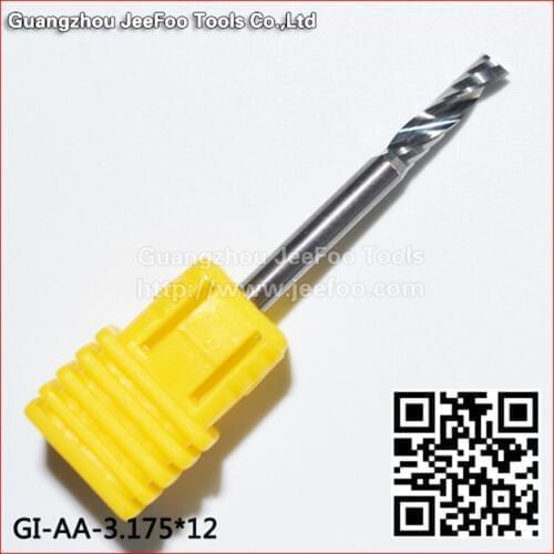 3.175*12 AA series One Flute Spiral Bits,End Milling Cutter,Tungsten Cutting Tools