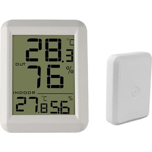 328ft/100m Wireless Digital Thermometer Hygrometer Indoor/Outdoor Humidity Meter Temperature Monitor °C/°F
