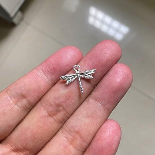 60pcs/lot Cute Simple Dragonfly DIY Handmade Pendant Necklace Earring Accessories Charms Findings Jewelry Making Supplies
