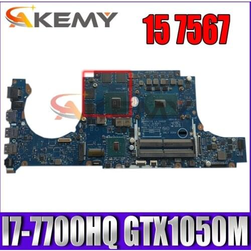 Akemy For Dell Inspiron 15 7567 Laptop Motherboard With SR32Q I7-7700HQ GTX1050M 4GB CN-0P84C9 0P84C9 P84C9 LA-D993P