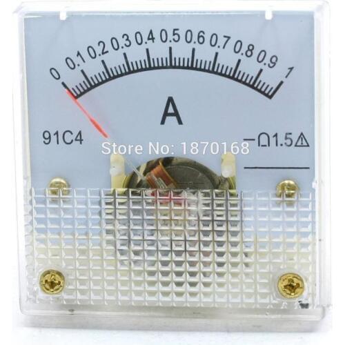 DC 0-1A 1A Analog Ammeter Panel AMP Current Meter Gauge Amperemeter Amperimetro 91C4 Discount