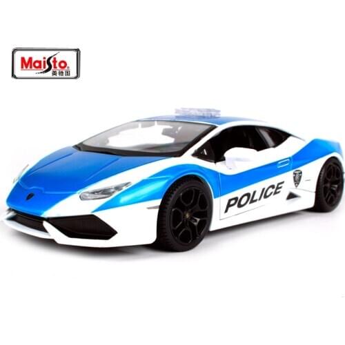 Maisto 1:24 Lamorghini Huracan Lp610-4 police Involving car diecast shape car Collect toy car new boxes are shipped free charge