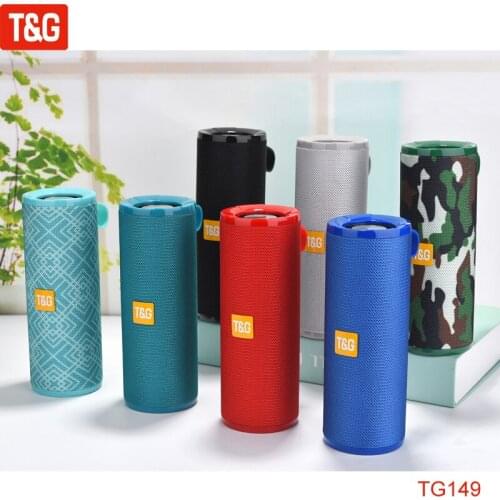 T&G TG149 Portable Speaker Bluetooth Wireless Mini Speakers Outdoor Waterproof 3D Stereo Music Subwoofer Box Support FM TF AUX
