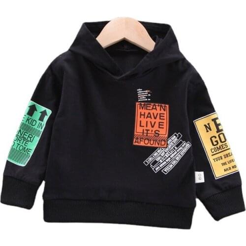 Boys Girls Spring Autumn Cotton Clothes New Baby Letter Sweater Children Fashion Hoodies Infant Costume Toddler Casual Wear