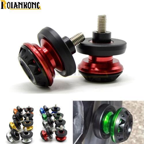 For SUZUKI GSX-S750 GSX-S GSX 650F 750 1000 1250 1400 SV 650 sv650 Motorcycle Stand Screws CNC Swingarm Swing Sliders Spools