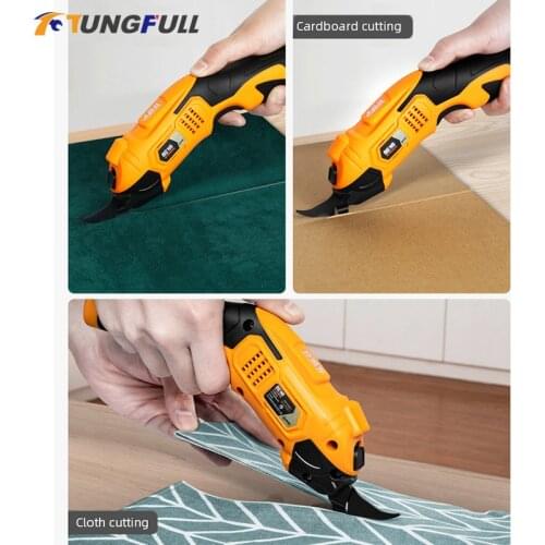 EU/US Electric Scissors Multipurpose Fabric Leather Cloth Cutting Cordless Chargeable Fabric Sewing Handheld Scissors