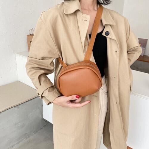 Mini Solid Color PU Leather Crossbody Bags for Women 2020 Shoulder Handbags and Purses Simple Female Luxury Fashion Hand Bag