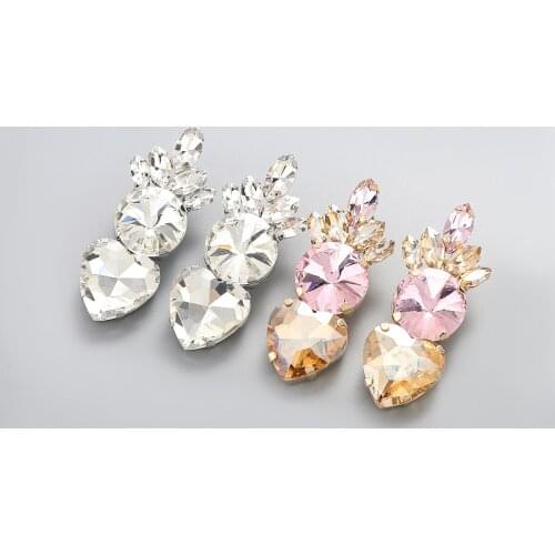 Fashion Metal Multilayer Geometric Glass Radish Earrings Womens Creative Popular Dangle Earrings Party Accessories