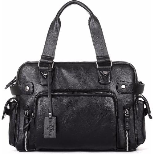 Men PU Handbags Casual Leather Laptop Bags Male Business Travel Messenger Bags Mens Crossbody Shoulder Bag