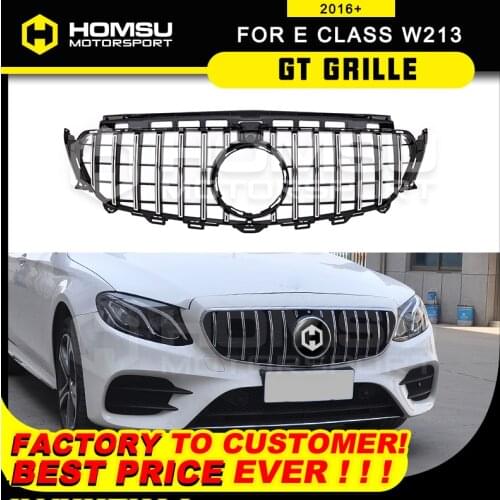 For W213 GT Grille 2016+ E43 E450 Front Grill for E Class W238 Gt Grille E200 E300 E350 E400 grille front bumper without sign