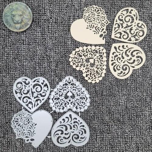 Heart 4pcs Lover cutting dies mold Scrapbook seal DIY album Educational Joy Embossing Papercutting
