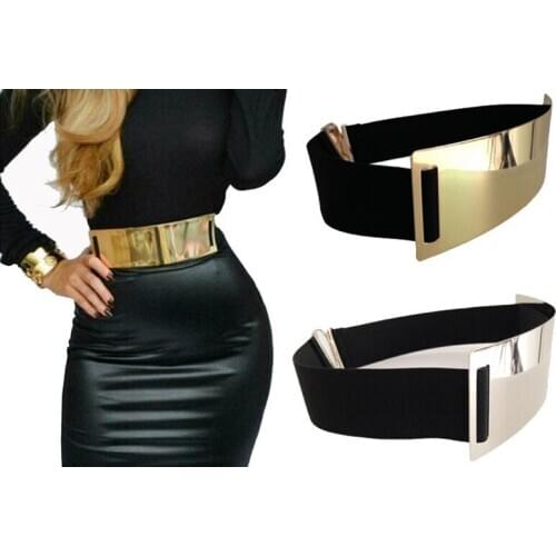 Fashion Womens Gold Silver Sequins Brand Belt Classy Elastic Ceinture Ladies Apparel Accessories