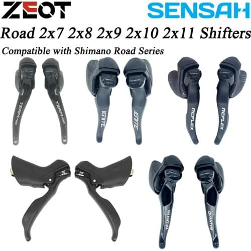 SENSAH Road Bike Shifters 2X7/2×8/2×9/2X10/2X11 Speed Lever Brake Bicycle Derailleur Compatible For Shimano 6800 0Claris Sora