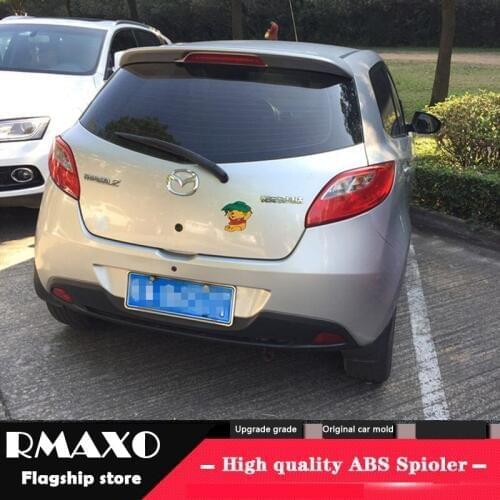 For Mazda M2 Spoiler 2009-2013 Mazda2 High Quality ABS Material Car Rear Wing Primer Color Rear Spoiler