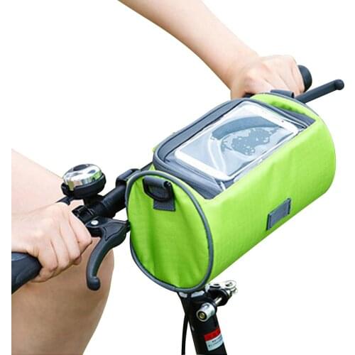 Newest Arrival Cycling Bicycle Head Storage Bags Waterproof Shoulder Straps Tube Pockets Window Front Frame Holder Zipper Pack