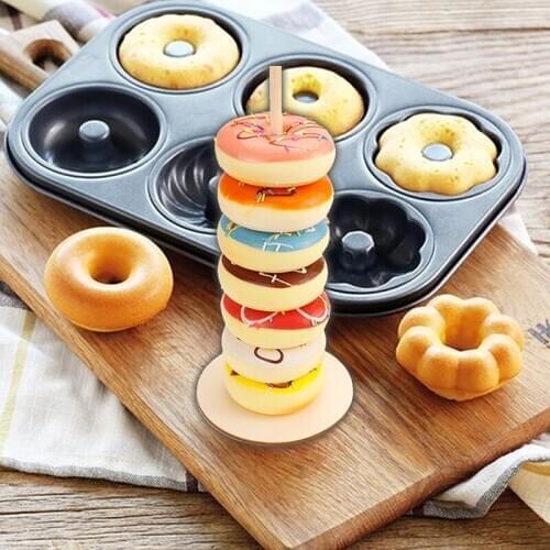 Wedding Decoration Donut Wall Wooden Holds Stand Dessert Doughnut Table Holder Wedding Kids Birthday Party Supplies Convenient