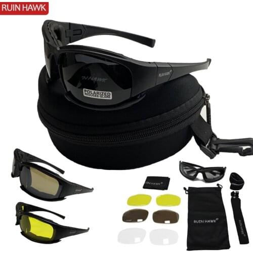 Tactical Sunglasses X7 Glasses Sport Glasses Shooting Army Military Goggles Camping Hiking Sunglasses Cycling Glasses 4 Lens Kit