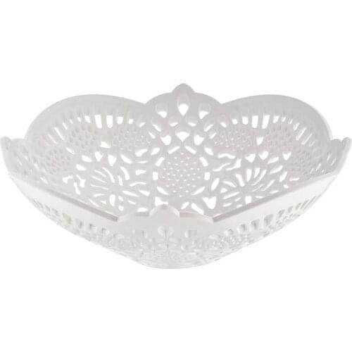 Vintage White Color Fruit Bowl Ductile Style Stylish Convenient Confectionary