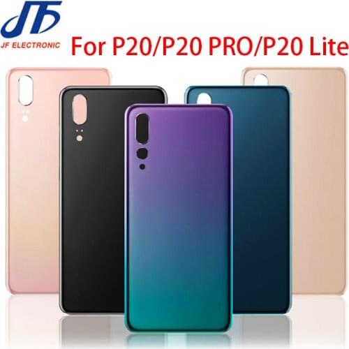 10Pcs/lot Back Battery Cover Replacement For Huawei P20 Lite / Nova 3e Rear Housing Glass Chassis Door Back Case + sticker
