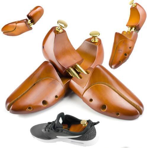 1 Pair Guger-tree Adjustable Shoe Trees Solid Wood Mens Shoe Support Knob Shoe shaping Womens Shoes Care Stretcher Shaper