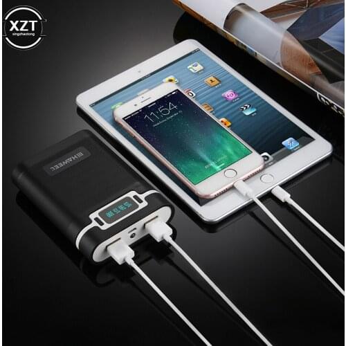 4pcs 18650 Charger Power Bank Case DIY Smart Lithium Battery Smart Charger Storage Box LED Indicator Dual USB Output Ports