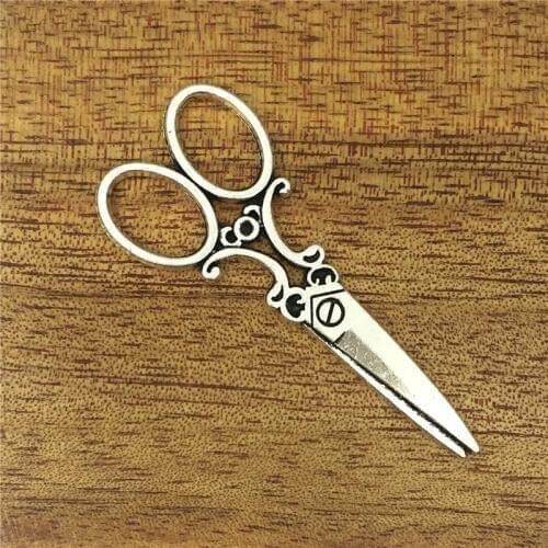 5pcs Charms sewing scissors 60*25mm Antique Making pendant fit,Vintage Tibetan Silver,DIY bracelet necklace