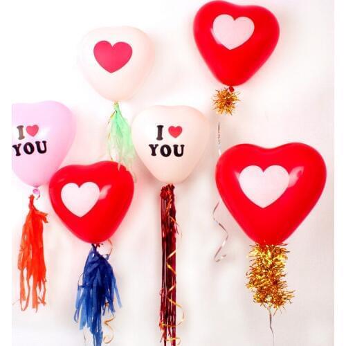 50pcs Hot Sale White Pearl pink Love Heart Latex Balloon Decor Birthday Party Valentines Day Wedding Anniversary Decoration
