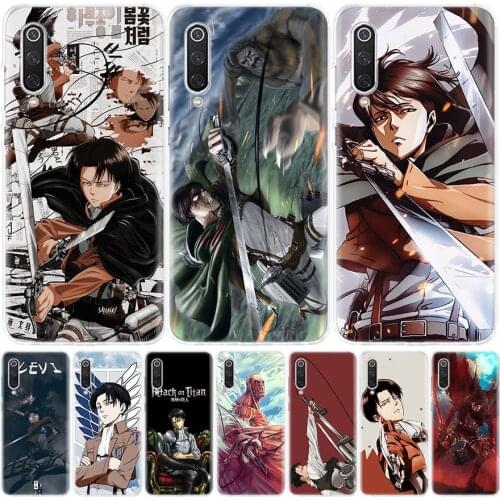 Attack on Titan Levi Anime Phone Case for Xiaomi Redmi Note 10 9 9S 8 8T 7 9A 9C 8A 7 7A 6A S2 K20 K30 Pro Fashion Cover Capa