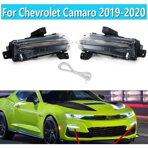 1pair LED DRL Daytime Running Light For Chevrolet Camaro 2019 2020 Turn signal Light