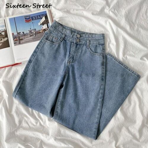 Jeans for Women Korean Style Trousers High Waisted Jeans Wide Leg Vintage Y2k Pants Boyfriend Baggy Pants High Quality New 2021